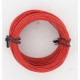 Rouleau de 50 mètres de fil électrique tressé ROUGE 12/10 : 1 x 1.00 mm²