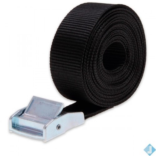 Sangle avec boucle Zamack 25mm * 5m - Noir