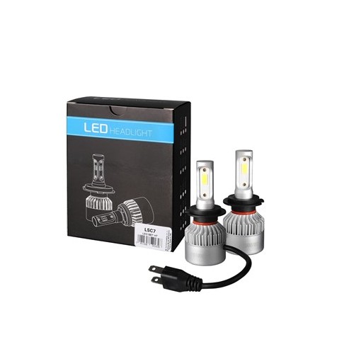 Pack 2 Ampoules à LED H7 12V PX26D - 8000 lumens / 6500K