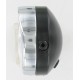 Phare avant noir avec interrupteur D.140mm casquette chromée BA20d Universel