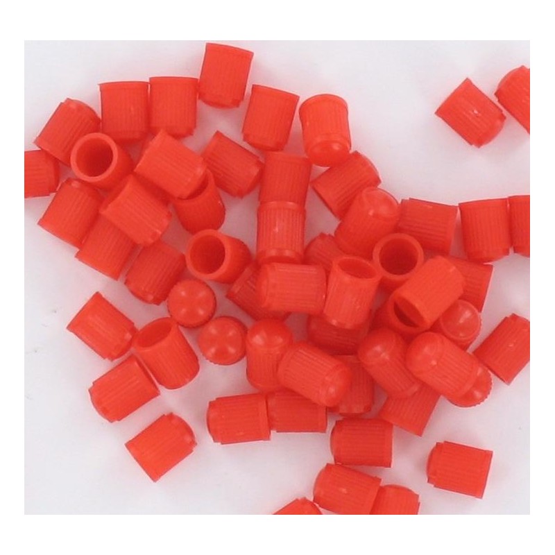 Sachet de 100 Bouchons de valve plastique rouge