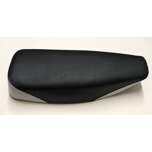 Selle BiPlace Noire / Blanche Cyclomoteur