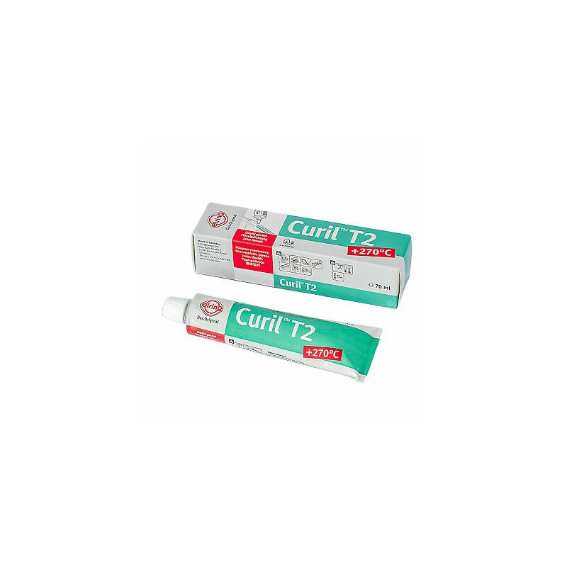 Tube 70 ml Pâte à joints liquide non durcissante CURIL T2 Vert  (-55°C / +250°C)