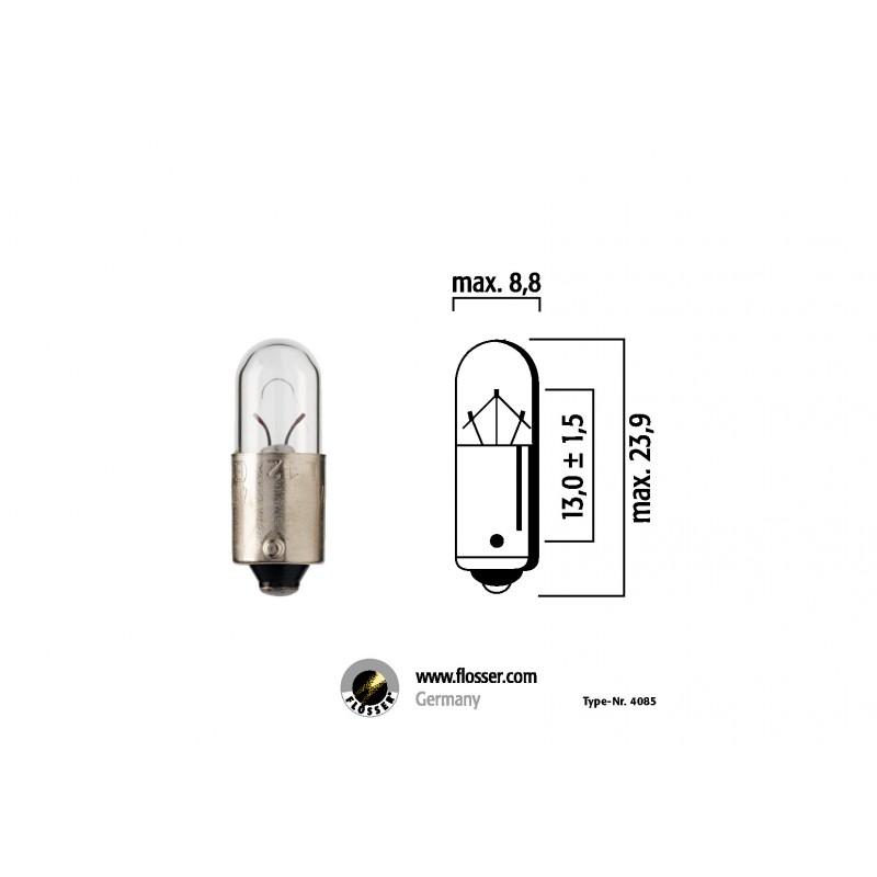 Ampoule 12V 5W Ba9s Flosser (4085)