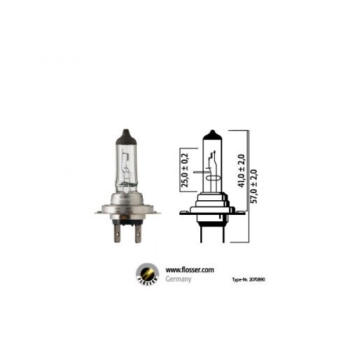 Ampoule H7 12V 55W PX25d Mega Plus 50% Flosser (2070890)
