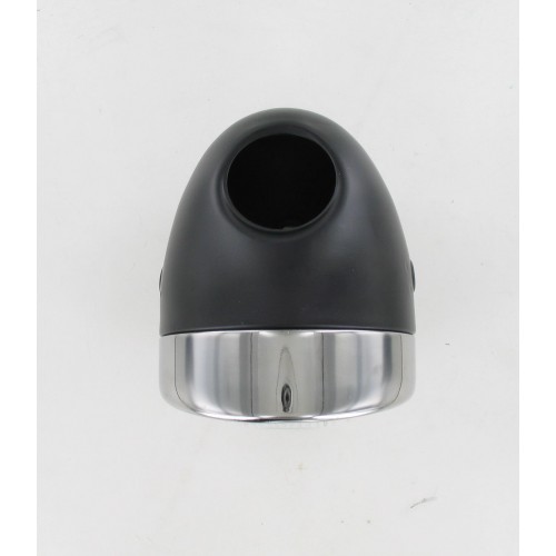 Phare avant noir SIM D.125mm casquette chromée support de compteur (BA20d)