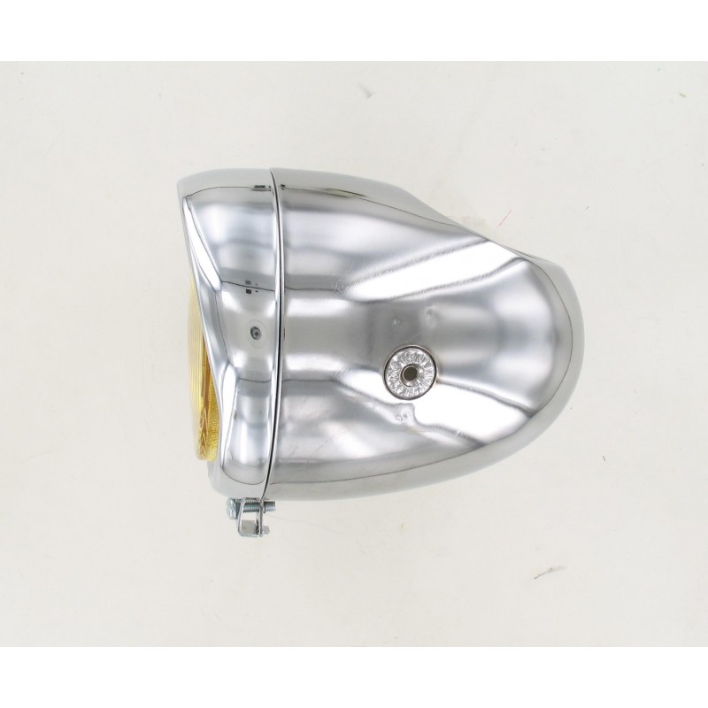 Ornement Phare Tête De Mort Chrome Skull Moto Custom Pour Phare 160/210mm - Auto