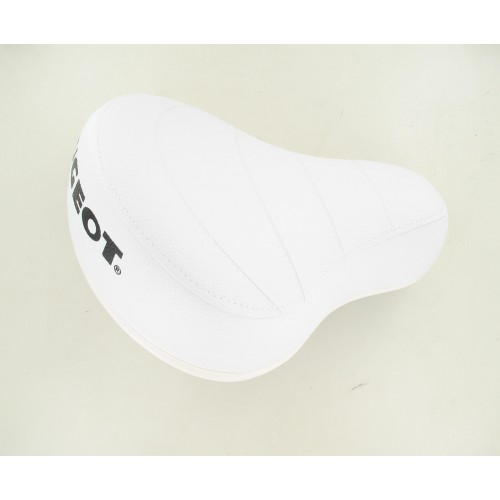 Selle blanche adaptable Peugeot 103 avec sérigraphie