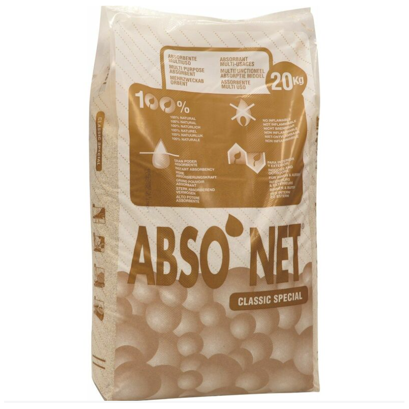 Absorbant Sépiolite 15/30 - 20kg (essence, huile, eau...)
