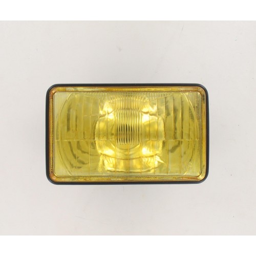 Phare avant noir verre Jaune 160mm BA20d Universel