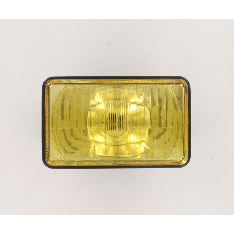 Phare avant noir verre Jaune 160mm BA20d Universel