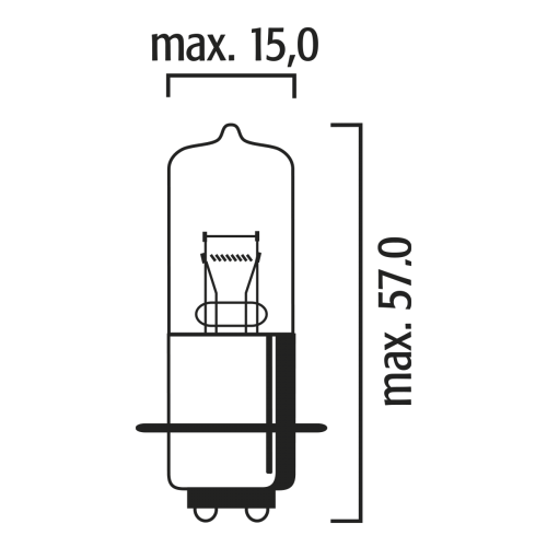 Ampoule phare 12V 35/36.5W P15d-25-3