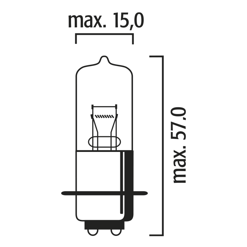 Ampoule phare 12V 35/36.5W P15d-25-3