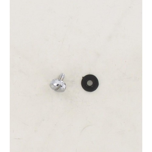 Vis Ø5x10 + rondelle de carter noire MBK Motobecane 51 88 chromé (V2)