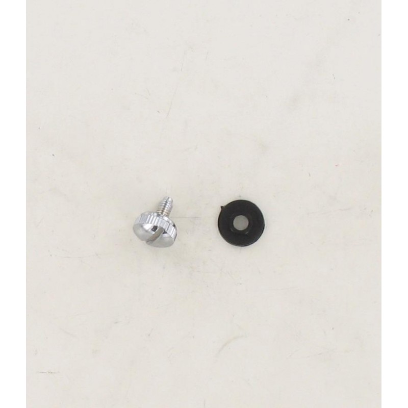 Vis Ø5x10 + rondelle de carter noire MBK Motobecane 51 88 chromé (V2)