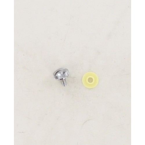 Vis Ø5x10 + rondelle de carter crème MBK Motobecane 51 88 chromé (V2)