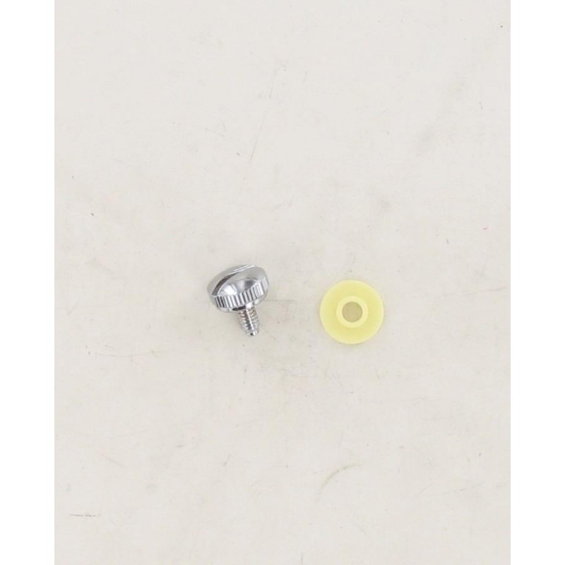 Vis Ø5x10 + rondelle de carter crème MBK Motobecane 51 88 chromé (V2)