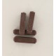 Jeu de 4 patins de pédales type Eclair Marron MBK Motobecane Peugeot Solex