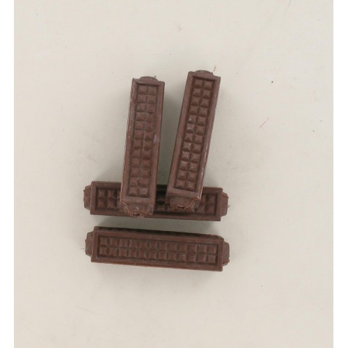 Jeu de 4 patins de pédales type Eclair Marron MBK Motobecane Peugeot Solex